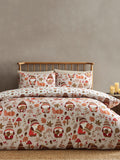 Catherine Lansfield natural autumn woodland gonks duvet cover set - British product