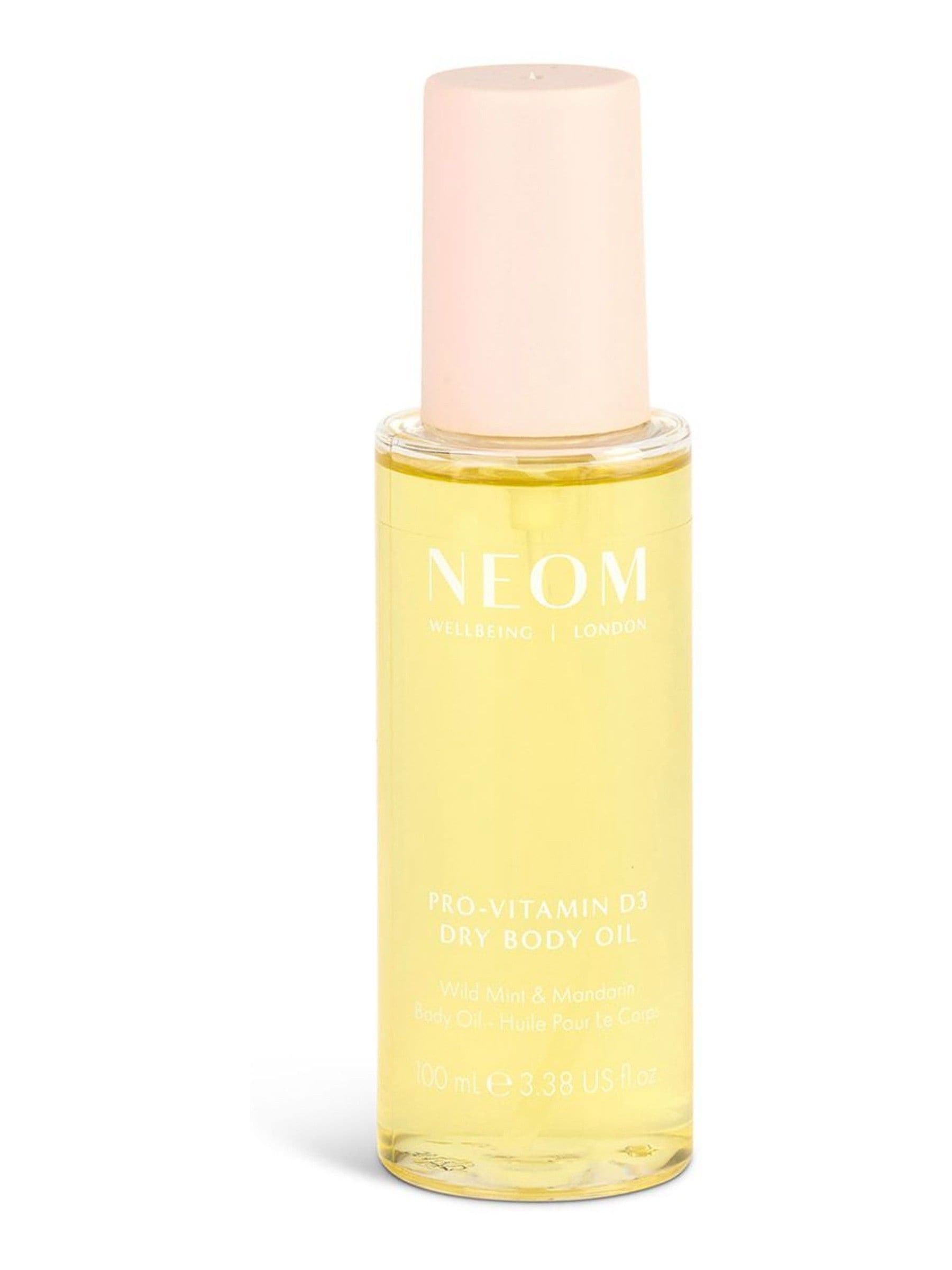 NEOM dry body oil wild mint and mandarin, imported from the UK
