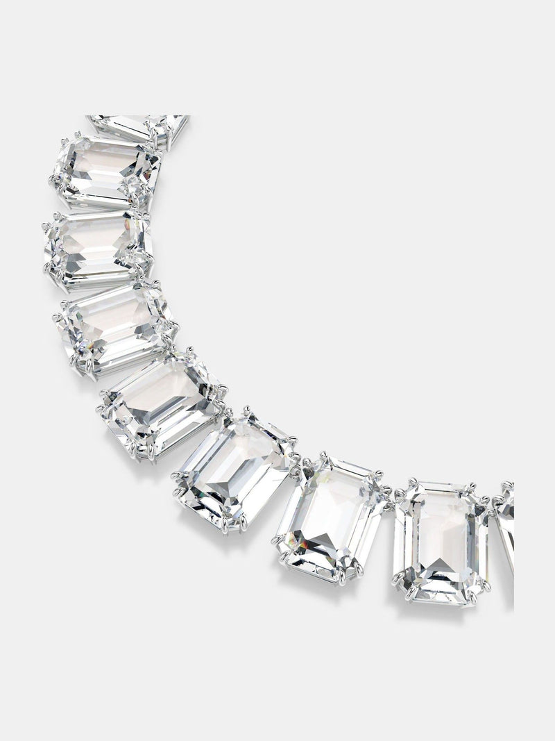 Swarovski White Rhodium Plated Octagon Cut Millenia Tennis Necklace