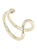 Karen Millen Gold Tone Crystal Sprinkle Loop Cuff Bracelet, UK version