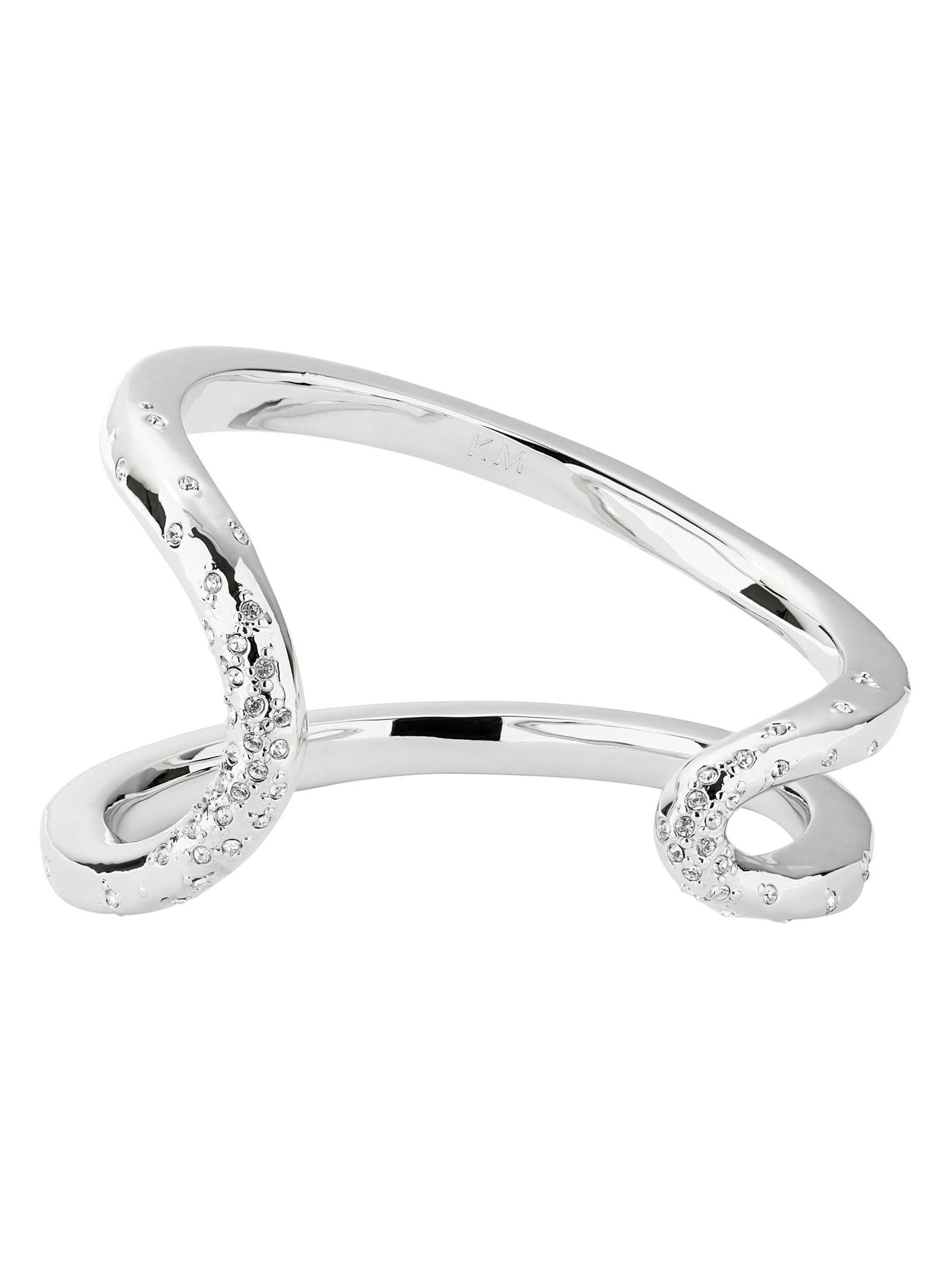 Karen Millen cuff bracelet silver tone crystal, UK version