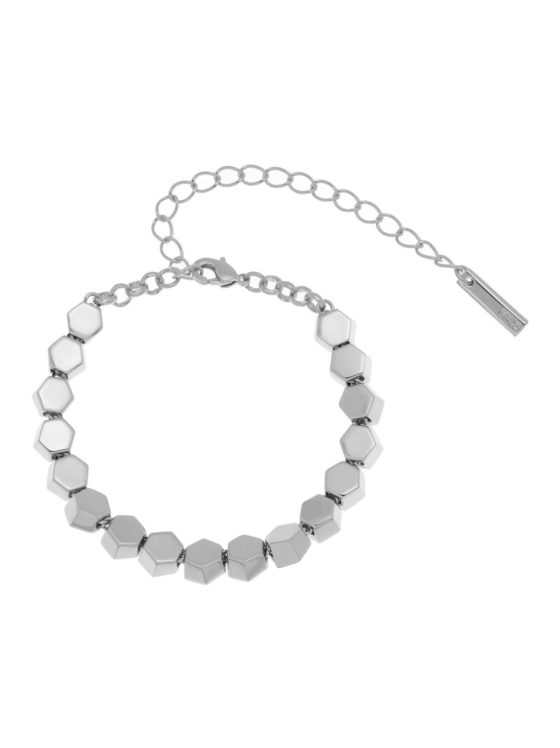 Karen Millen Mosaic Bracelet Silver Tone 23.5cm, UK version