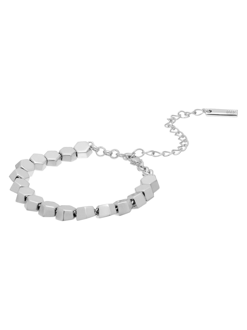 Karen Millen Mosaic Bracelet Silver Tone 23.5cm, UK version