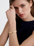 Karen Millen Mosaic Bracelet Gold Tone 23.5cm, imported from the UK