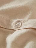 Martex Cream Almond Touch of Linen Duvet Cover Set