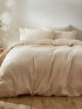 Martex Cream Almond Touch of Linen Duvet Cover Set