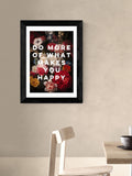 East End Prints motivational wall art with Do More Of What Makes You Happy message - British product