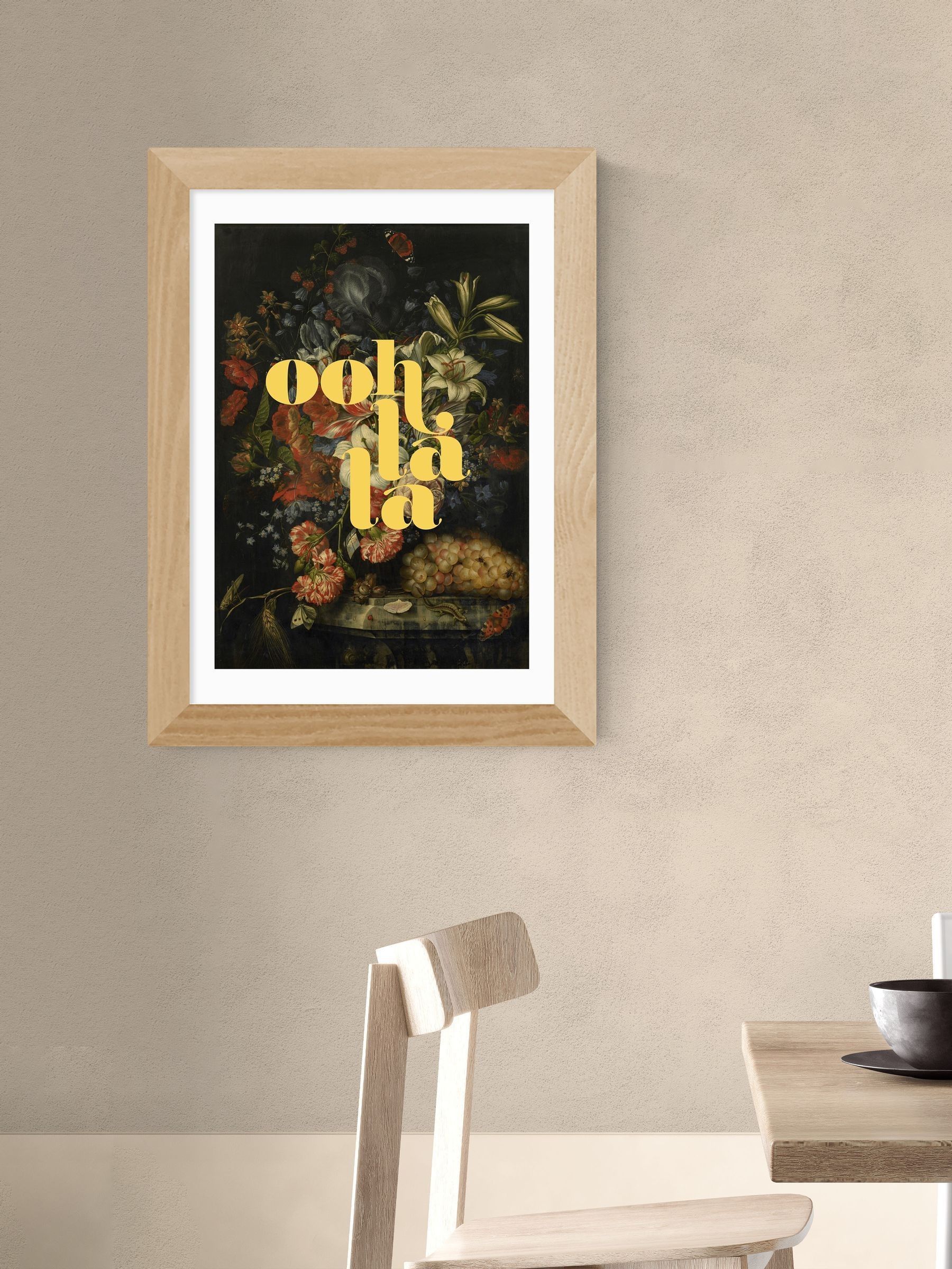 East End Prints Oak Ooh La La wall art - British product