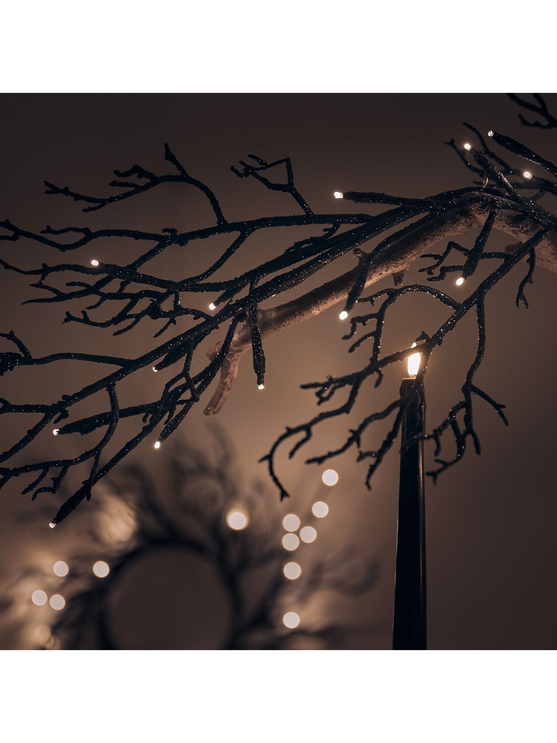 Lights4fun black twig Halloween garland 1.5m, UK version