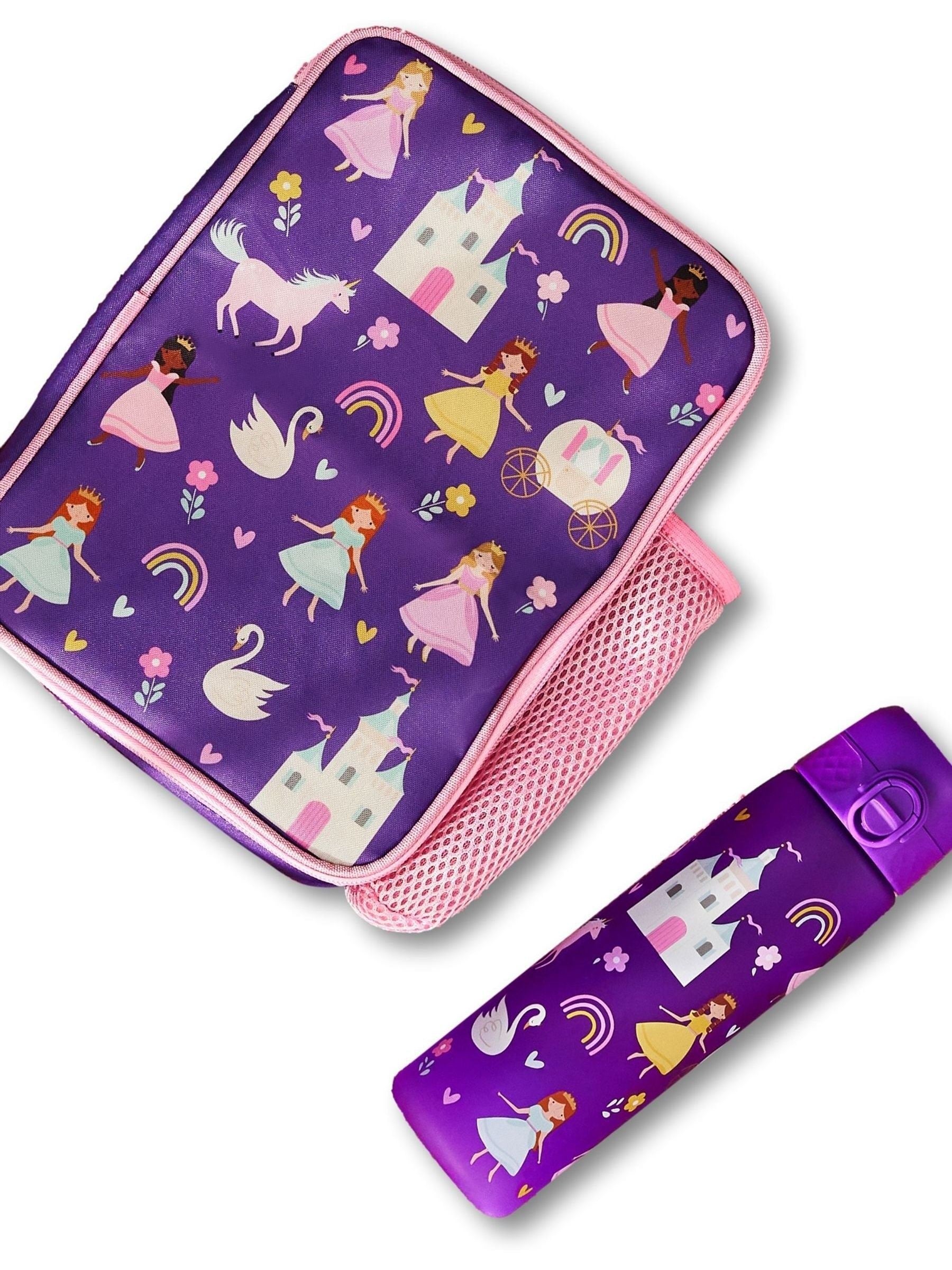 Ion8 Princess lunch bag with leakproof Recyclon water bottle 500ml, UK version