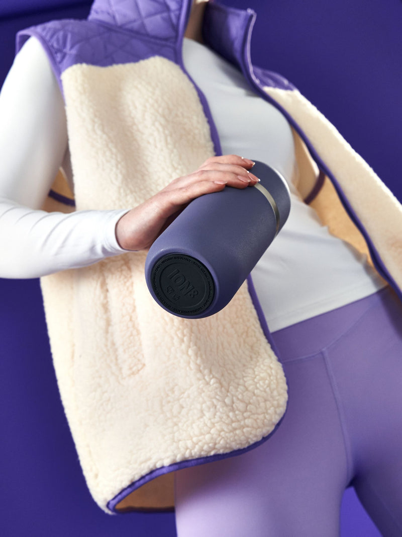 ION8 purple insulated flask and mug set, UK version