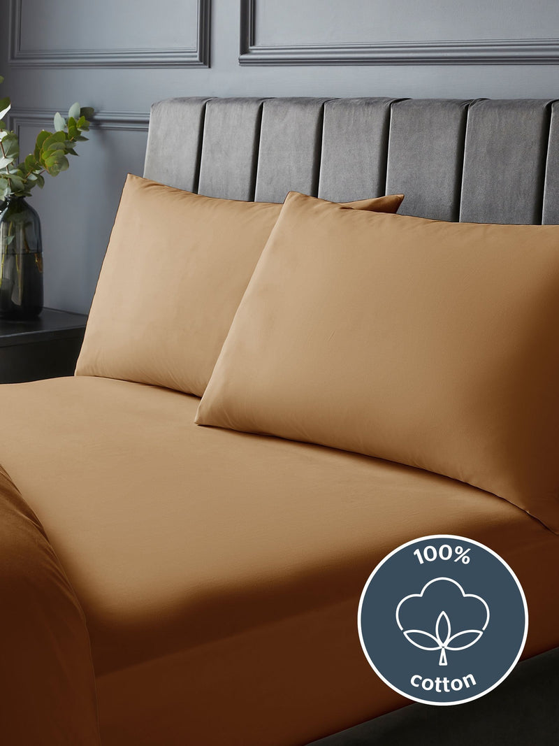 Silentnight Terracotta Cotton extra deep fitted sheet 40cm (British brand)