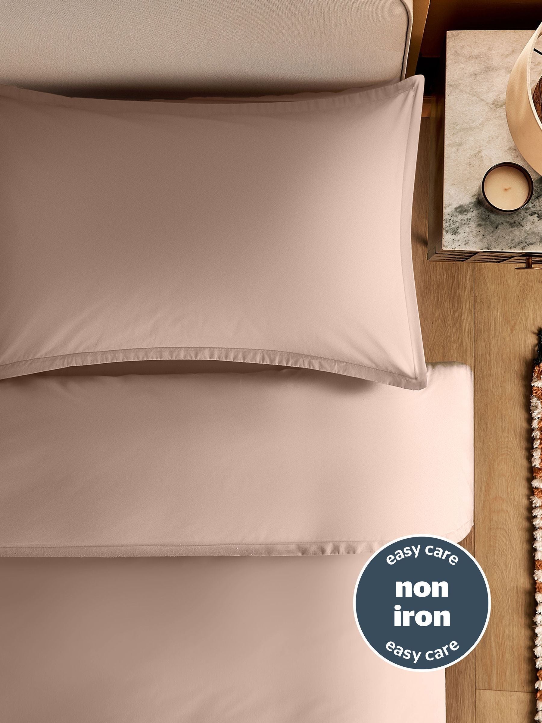 Silentnight Natural Cotton Rich T180 Washed Duvet Set (British brand)