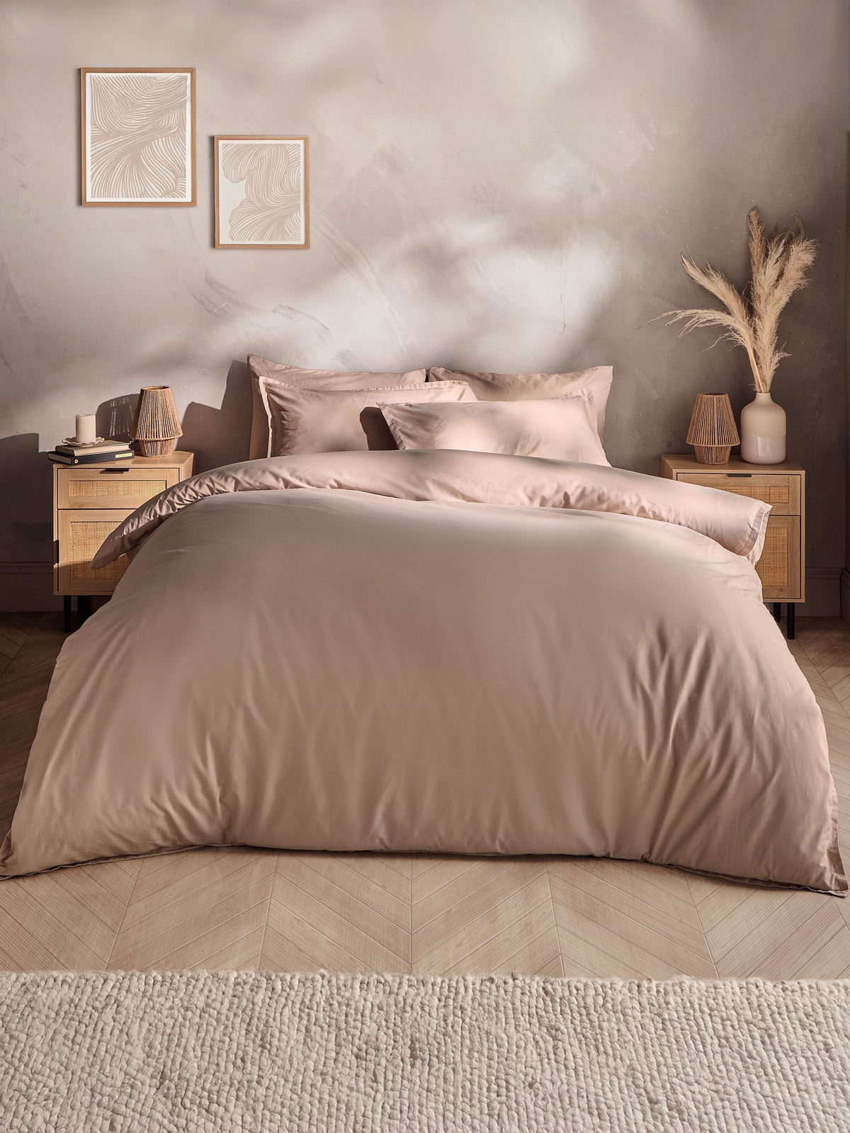 Silentnight Natural Cotton Rich T180 Washed Duvet Set (British brand)