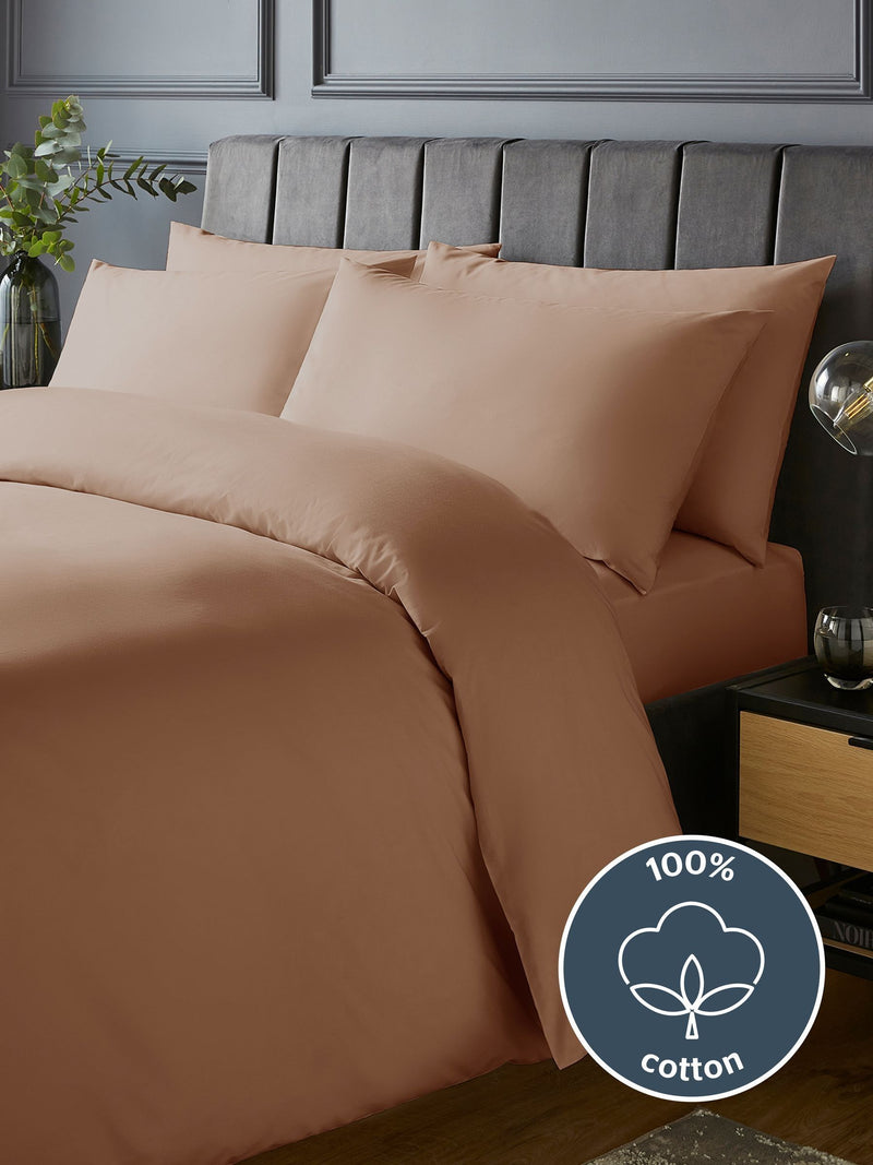 Silentnight Dusky Pink Pure Cotton Duvet Set (British brand)