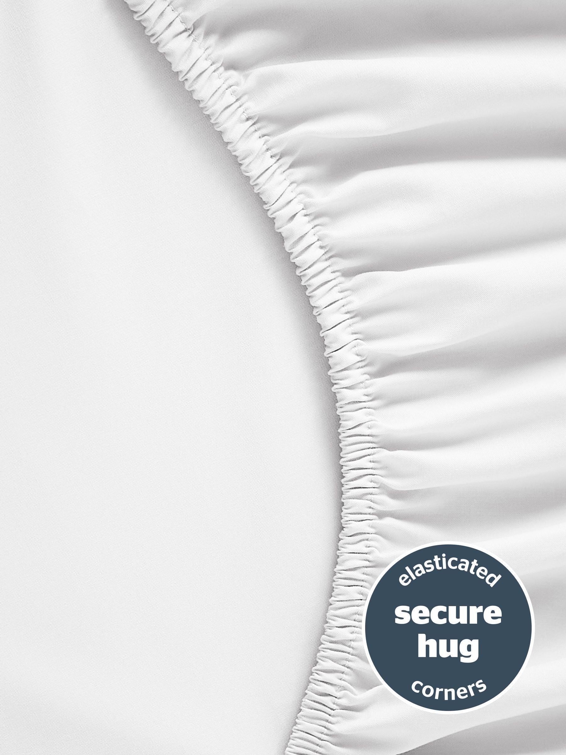 Silentnight white cotton extra deep fitted sheet 40cm (British brand)