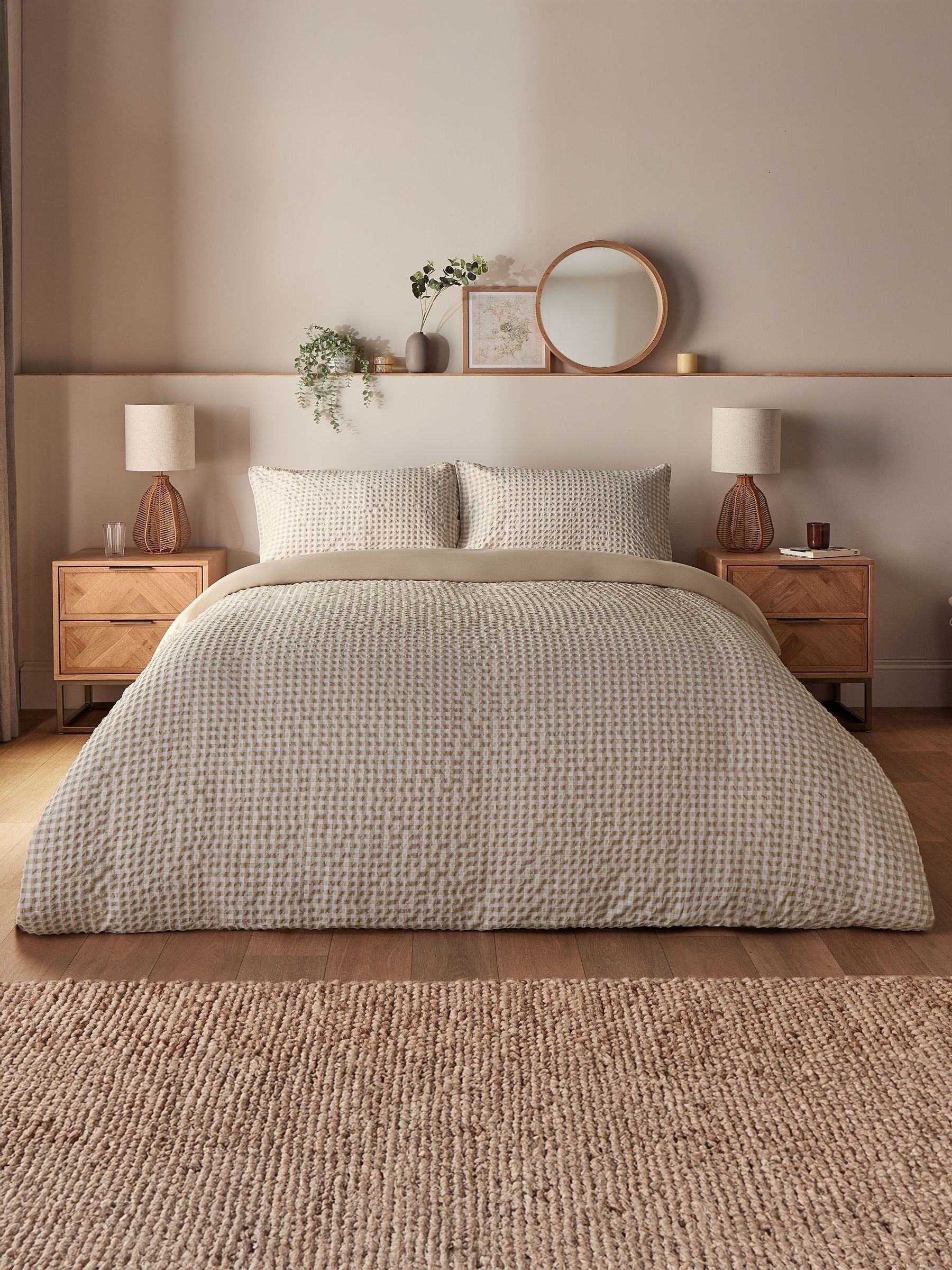 Silentnight Natural Supersoft Duvet Set Gingham