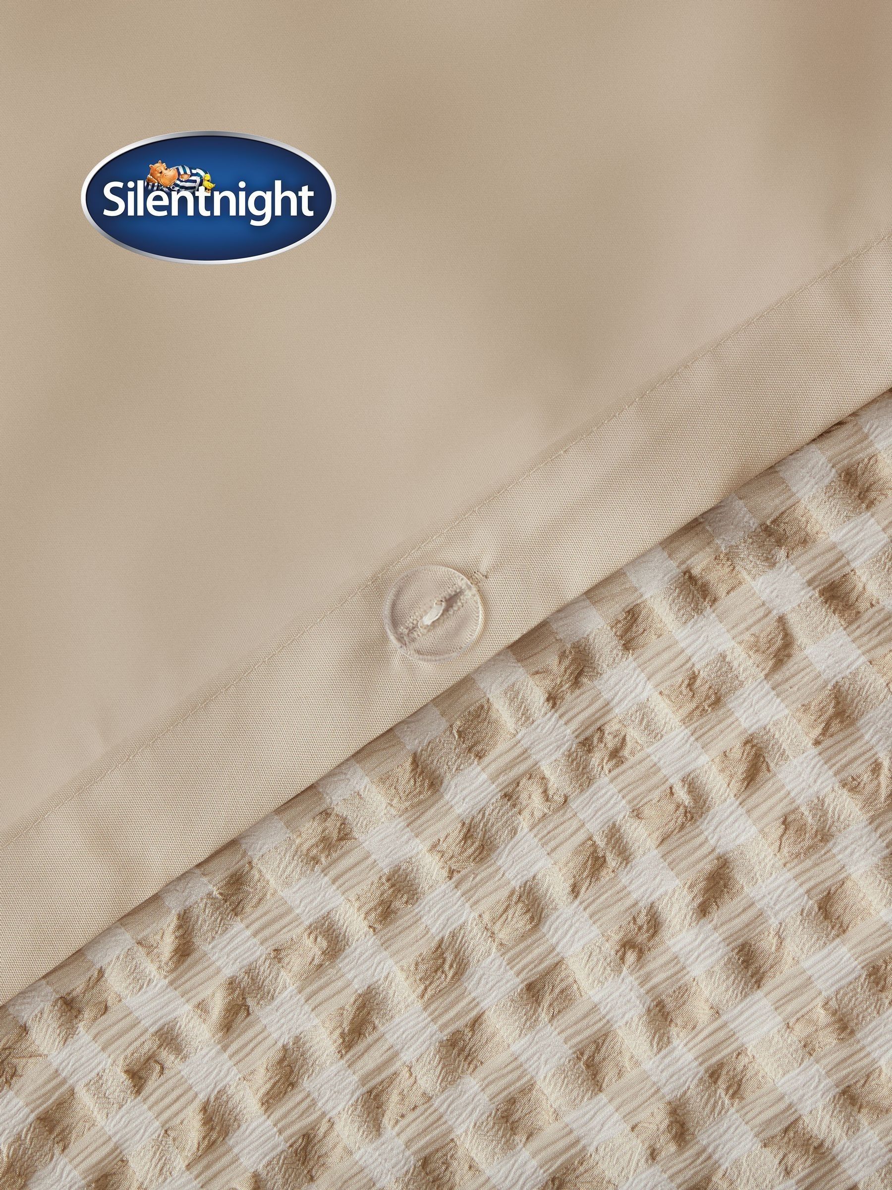 Silentnight Natural Supersoft Duvet Set Gingham