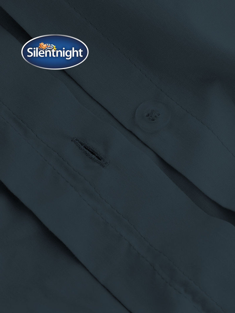 Silentnight Indigo Cotton Rich T180 Washed Duvet Set (British brand)