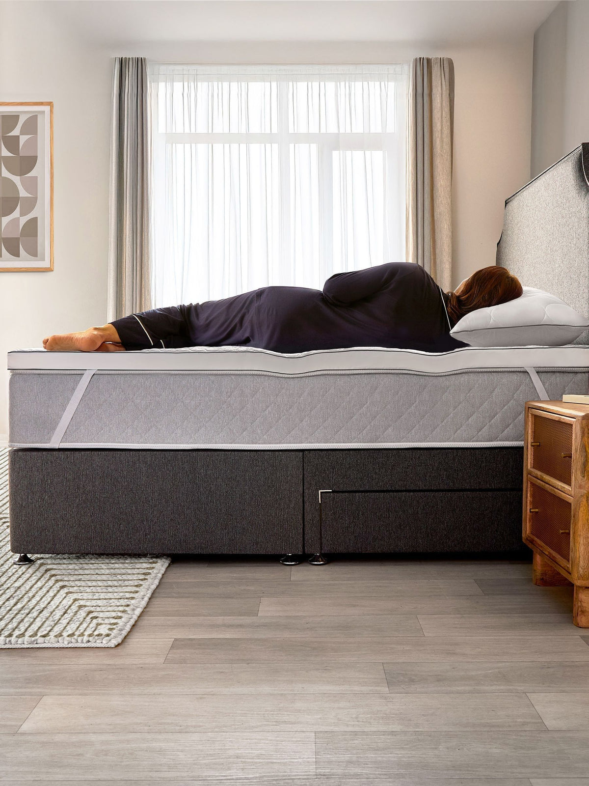 Sealy White Side Sleeper Memory Foam Mattress Topper (British brand)