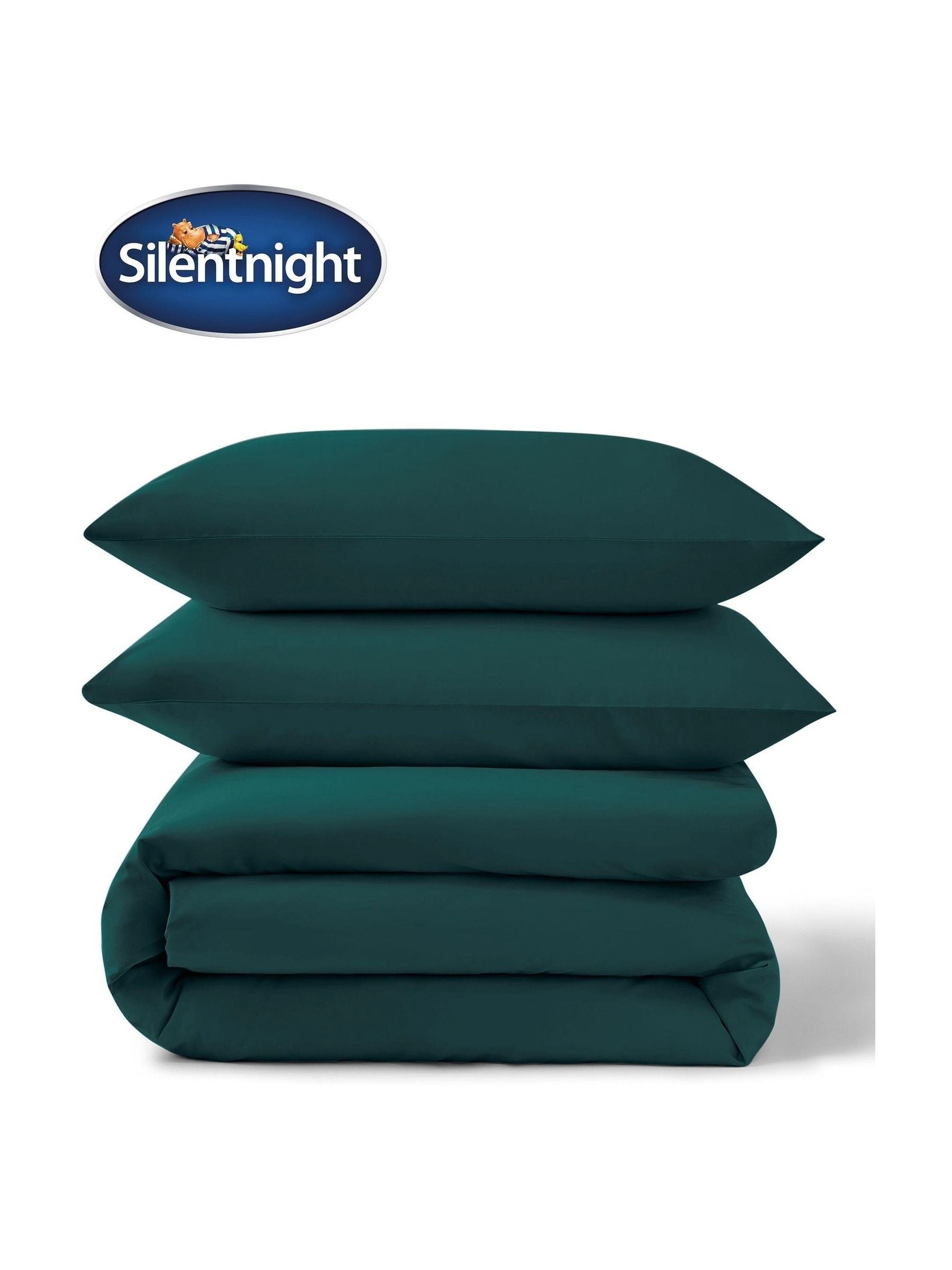 Silentnight teal pure cotton duvet set (British brand)