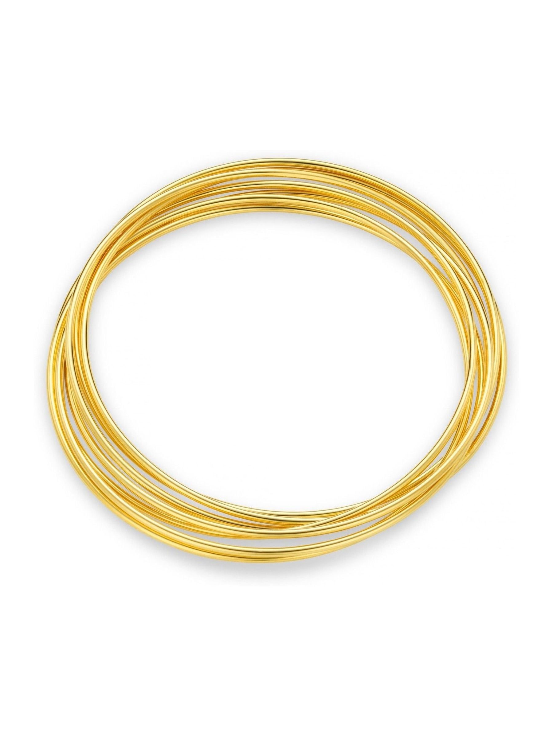 Orelia London Gold Tone Fine Multi Interlocking Bangle