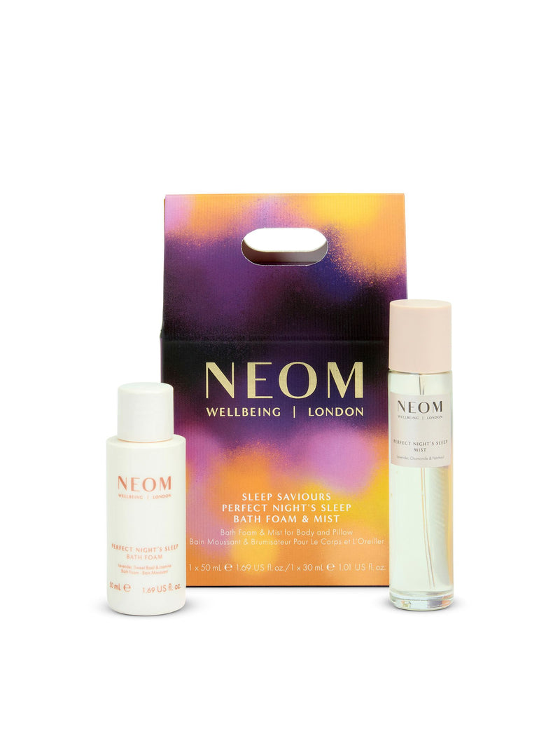 NEOM Sleep Saviours bath and body gift set, imported from the UK
