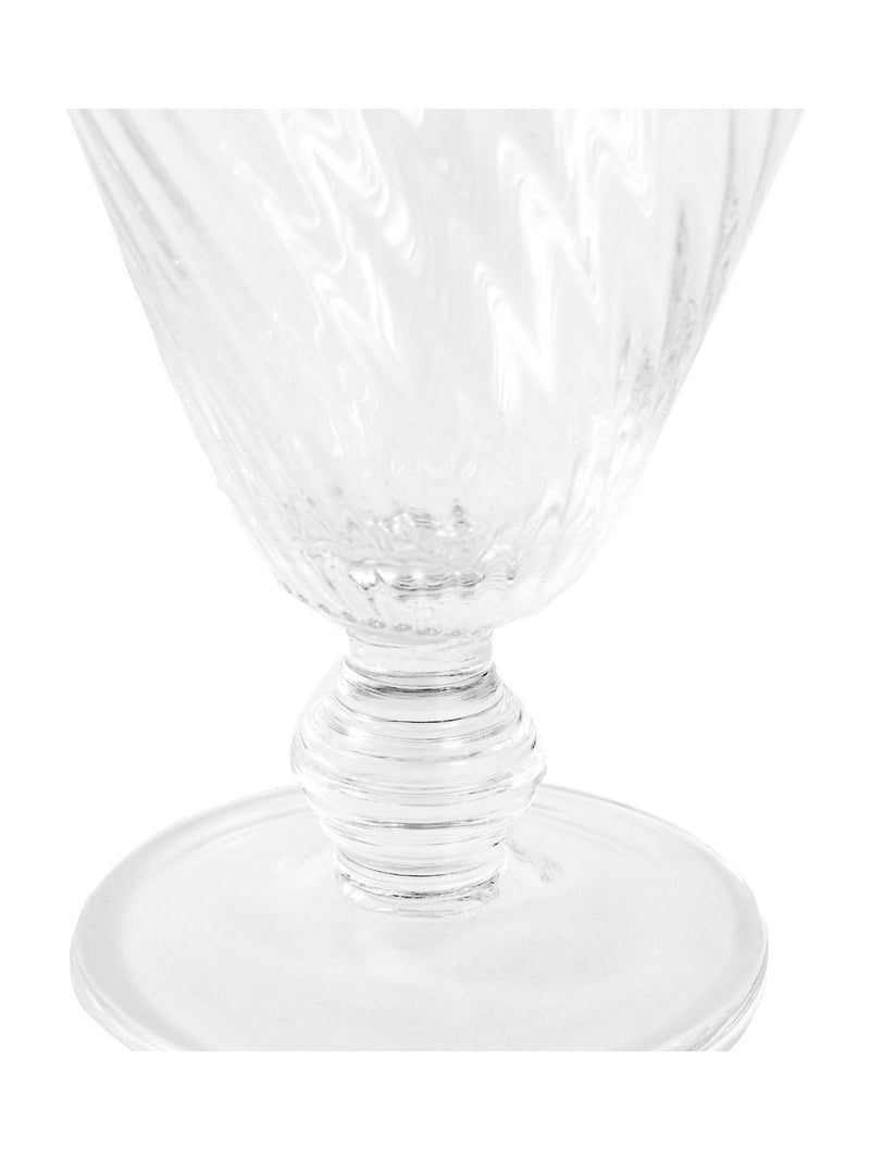 Gallery Home Set of 4 Clear Swirl Wine Glasses