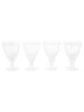 Gallery Home Set of 4 Clear Swirl Wine Glasses