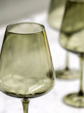 Gallery Home Green Set of 4 Smokey Wine Glasses