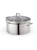 Good Food Stainless Steel Tri-Ply Casserole Dish with Tempered Glass Lid