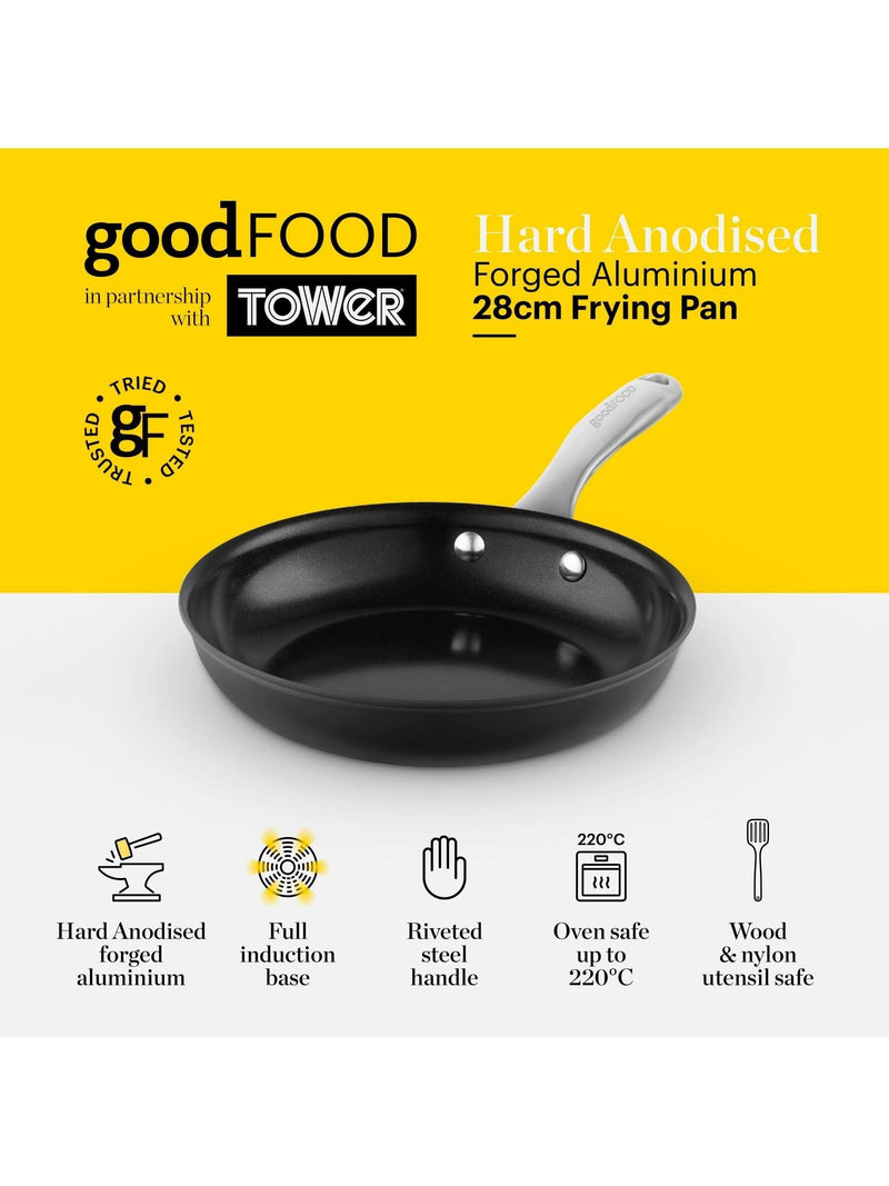 Good Food Grey Hard Anodised Frying Pan 28cm, UK version