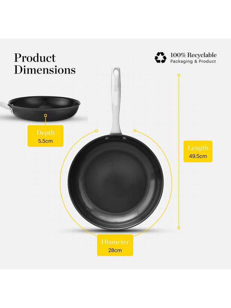 Good Food Grey Hard Anodised Frying Pan 28cm, UK version