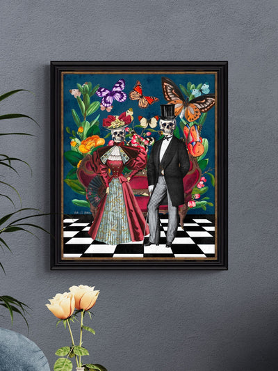 Artko Black Dia De Los Muertos By Erika C Brothers Framed Art Print 67x57cm