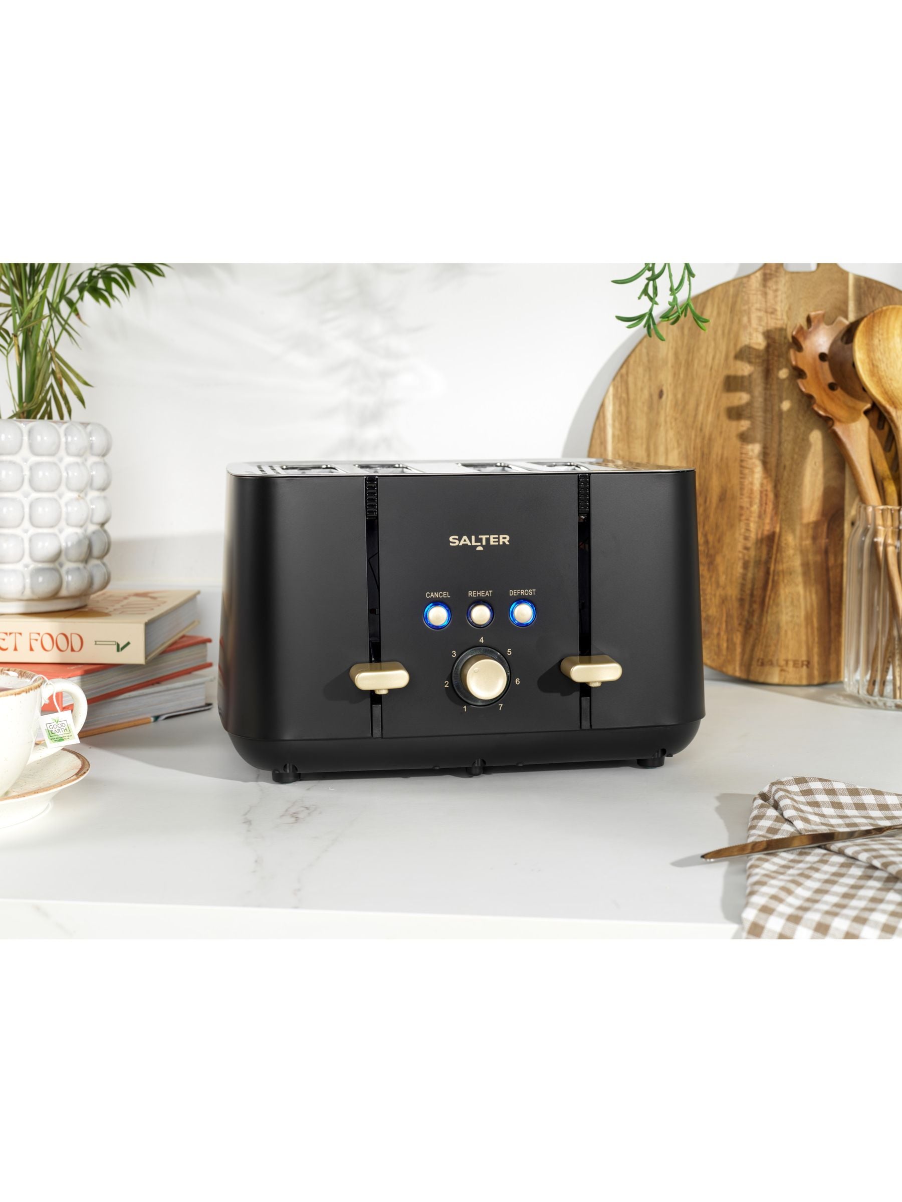 Salter Black Alchemy 4 slice toaster (British brand)