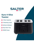Salter Black Alchemy 4 slice toaster (British brand)