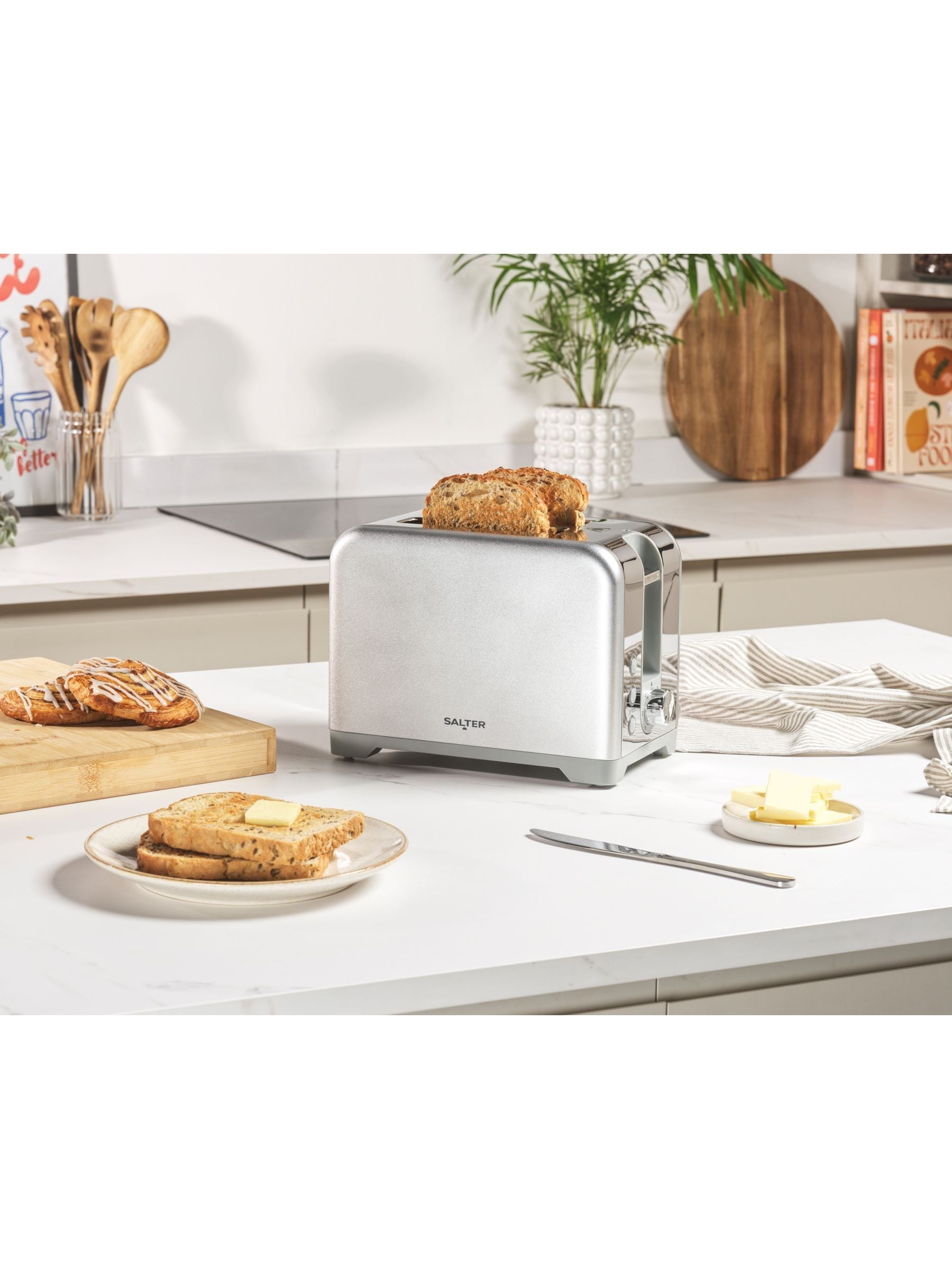 Salter Silver Aspen 2 Slice Toaster (British brand)