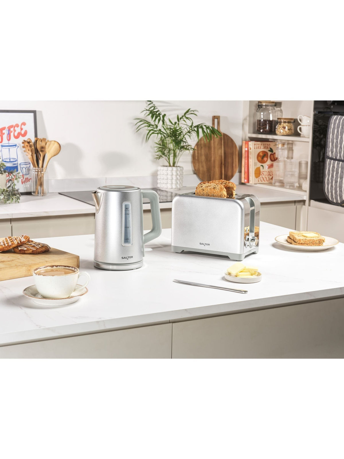 Salter Silver Aspen 2 Slice Toaster (British brand)
