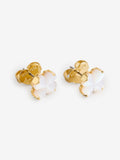 White Flower Stud Earrings