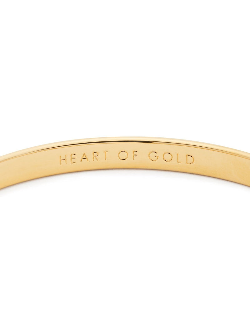 Gold Tone Engraved Heart of Gold Bangle