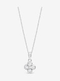 Simply Silver Silver Tone Sterling 925 Cubic Zirconia Clover Pendant