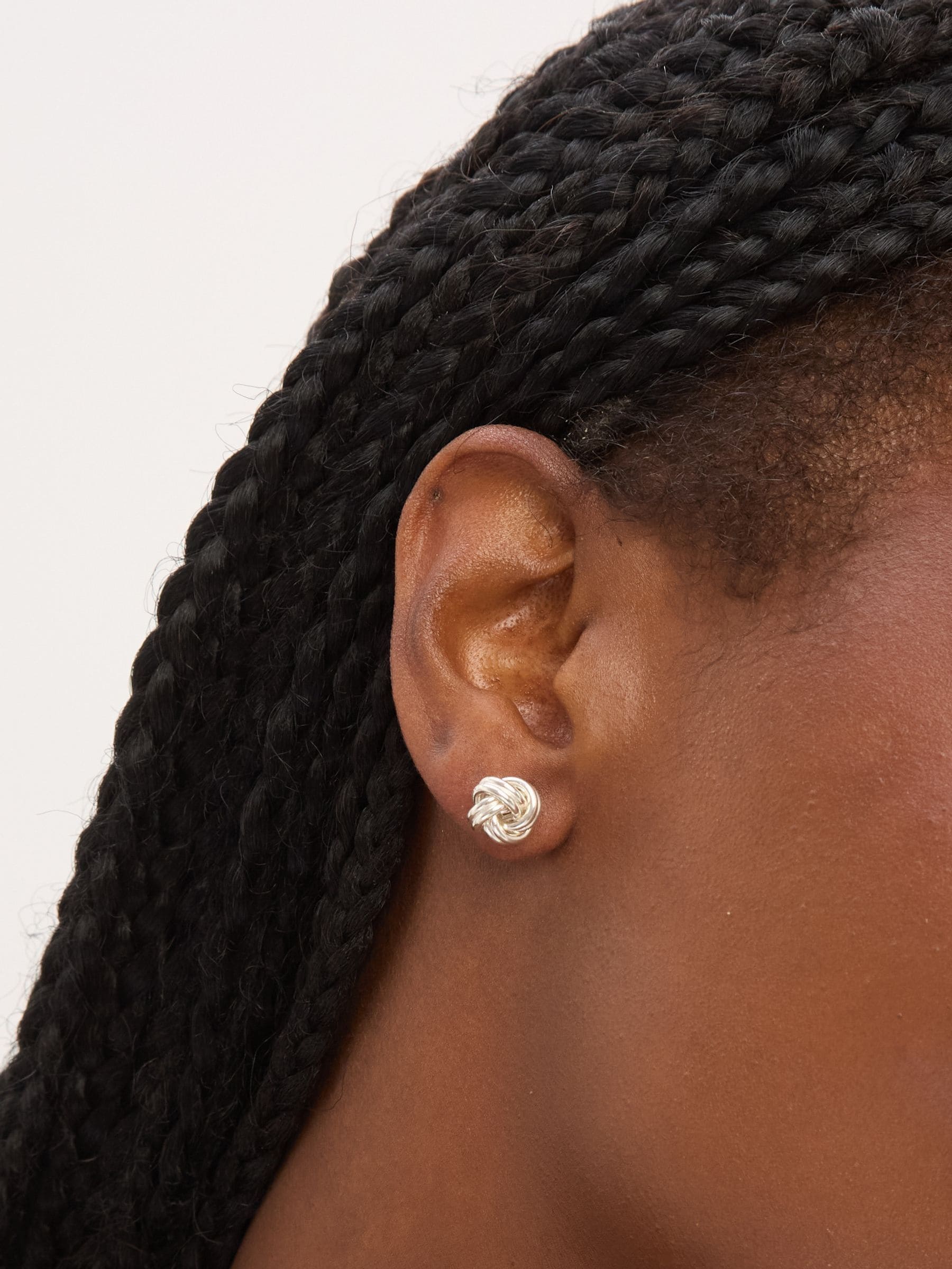 Sterling Silver 925 Ridged Dome Stud Earrings 9mm