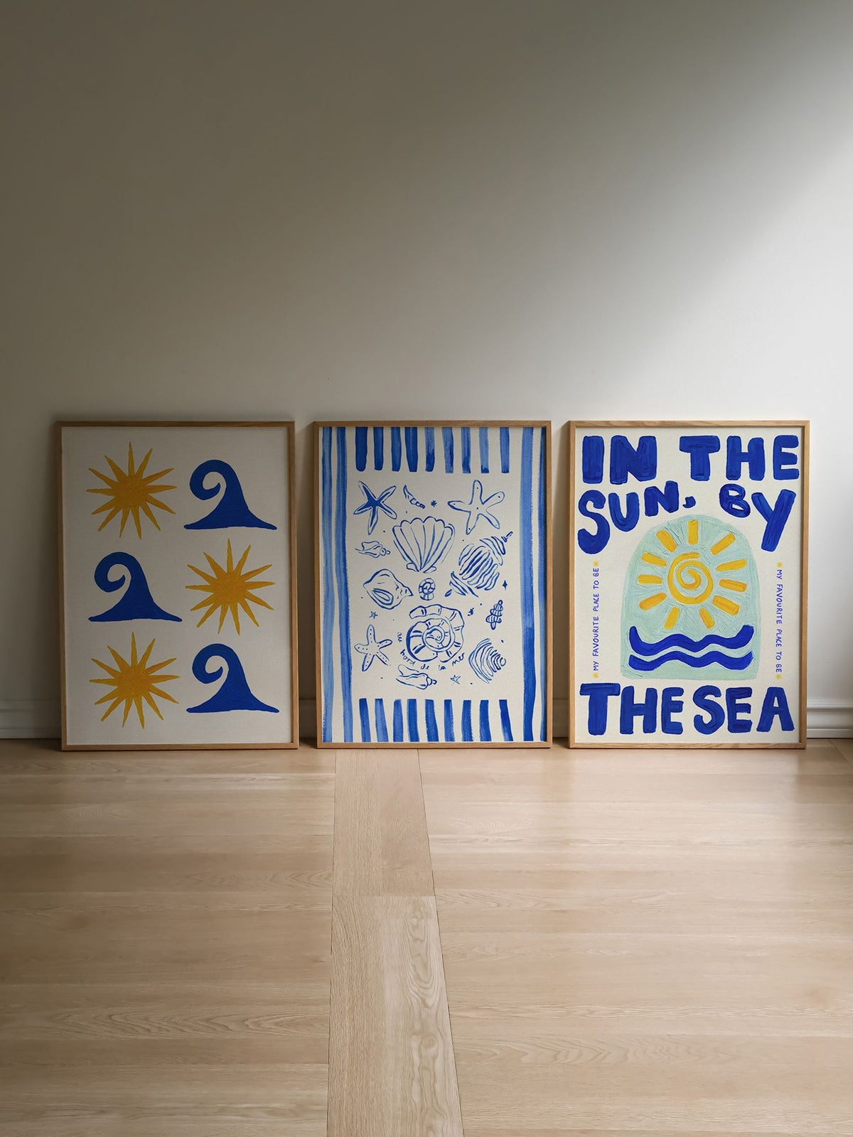 We Are Proper Good By The Sea coastal art print set (British brand)