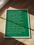 We Are Proper Good Green Slow Down art print (British brand)