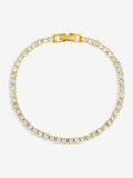 Jon Richard gold tone cubic zirconia round tennis bracelet 190.5mm, UK version