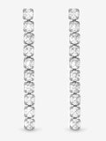 Jon Richard Silver Tone Cubic Zirconia Round Tennis Earrings