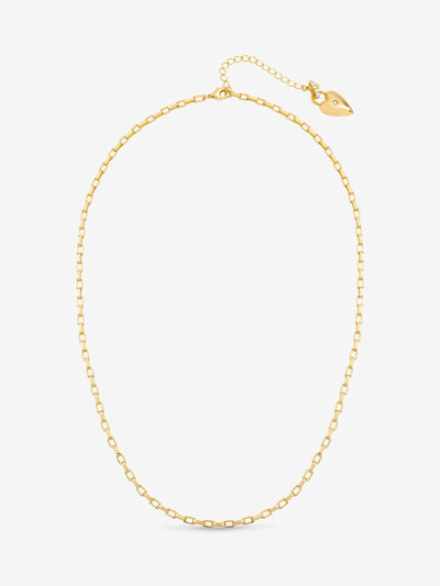 Gold Plated Cubic Zirconia Heart Pendant Necklace with 18 Inch Chain