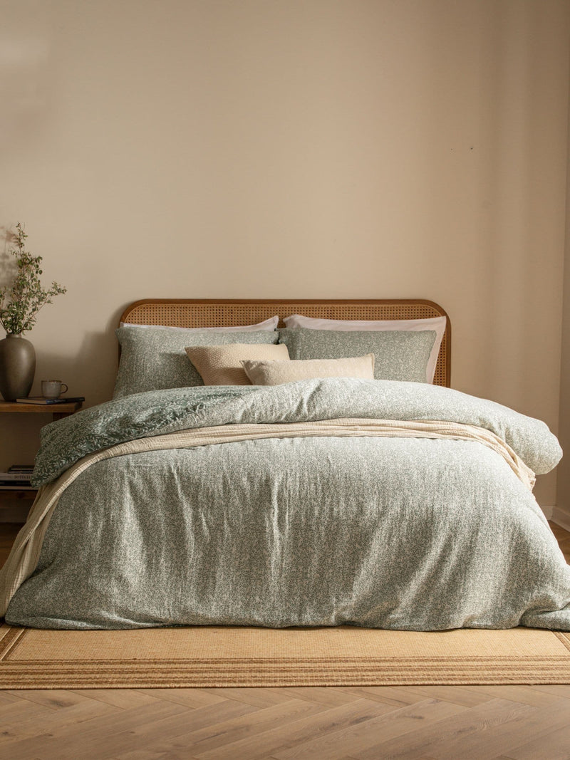 Yard Forest Perrie Leaf Muslin Duvet Cover and Pillowcase Set (British brand)