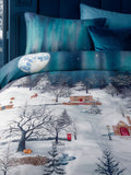 Paoletti midnight blue starlight duvet cover set, imported from the UK