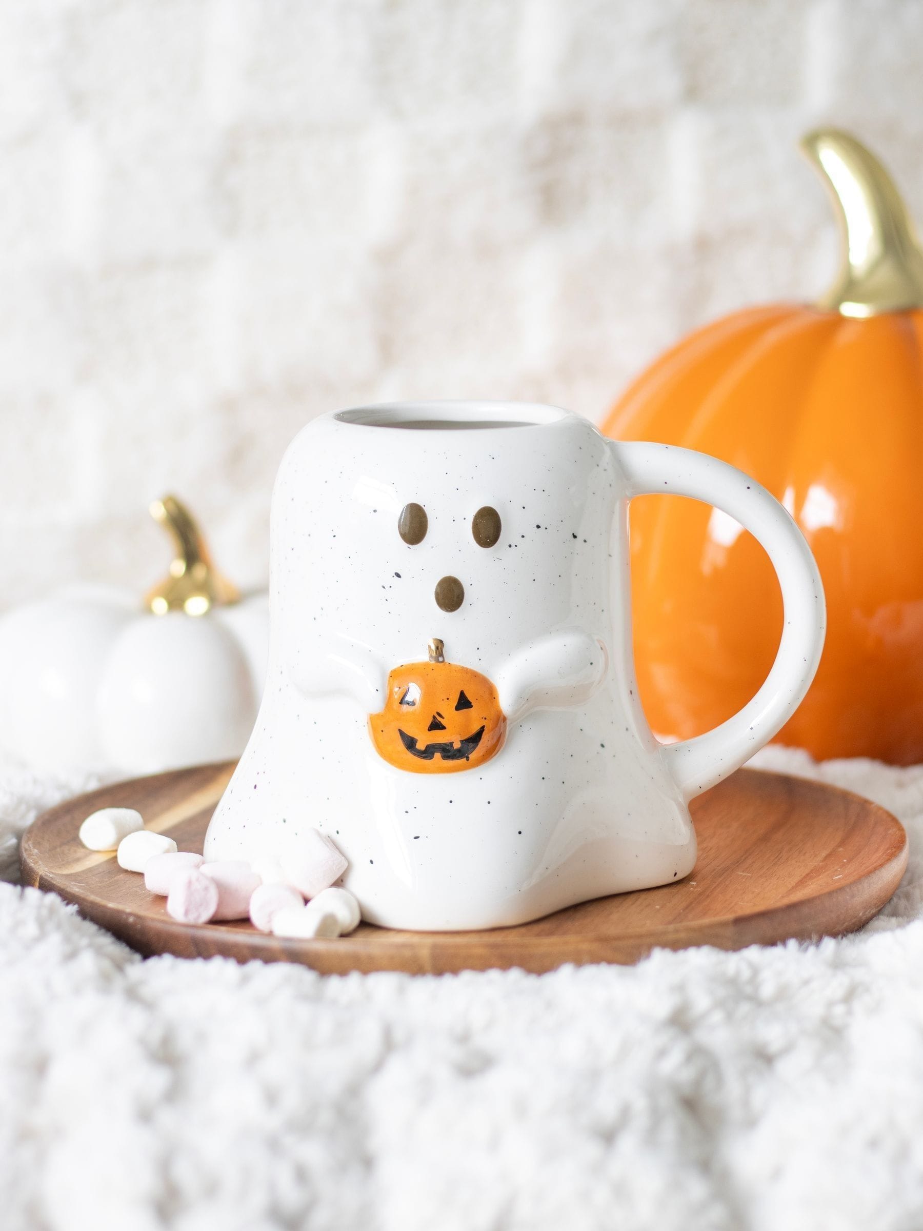 Something Different ghost shaped mug with pumpkin 440ml (British brand)